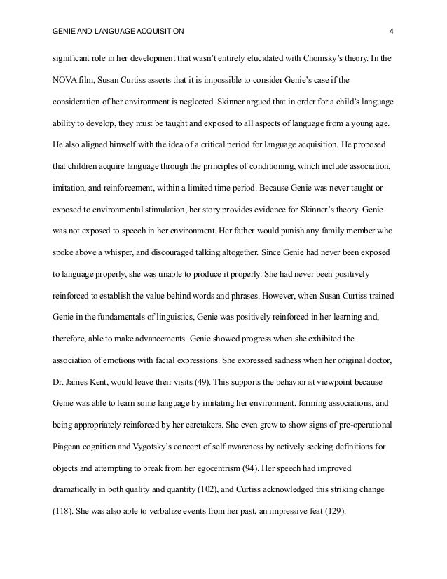 genie the wild child essay